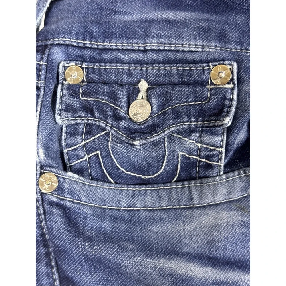 True Religion Jeans‎ Mens 42x32 Distressed Ripped Destroyed Stretch Skate Punk
